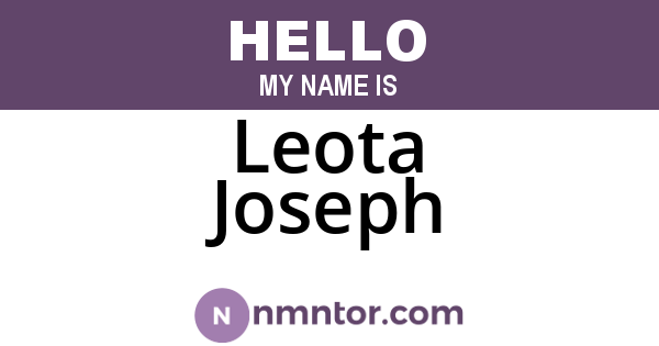 Leota Joseph