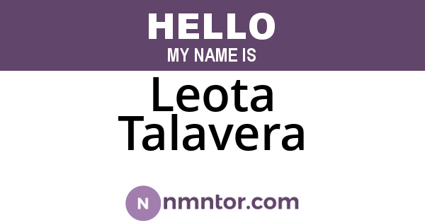 Leota Talavera