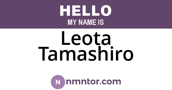 Leota Tamashiro