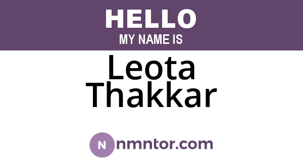 Leota Thakkar