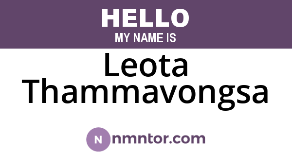 Leota Thammavongsa