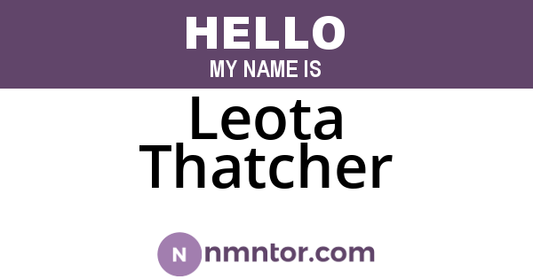 Leota Thatcher