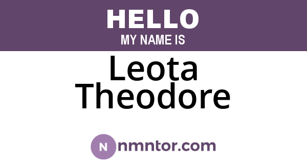 Leota Theodore