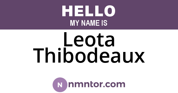 Leota Thibodeaux