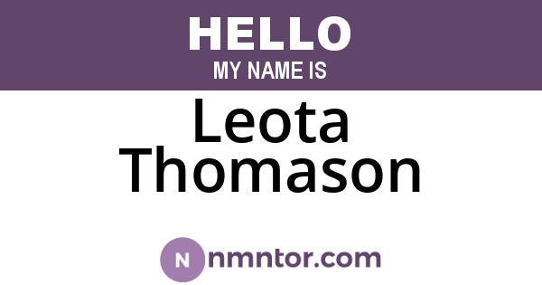 Leota Thomason