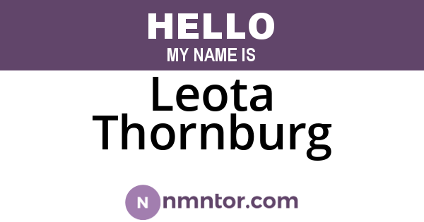 Leota Thornburg