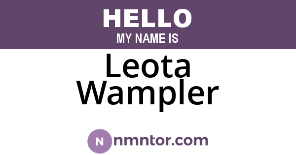 Leota Wampler
