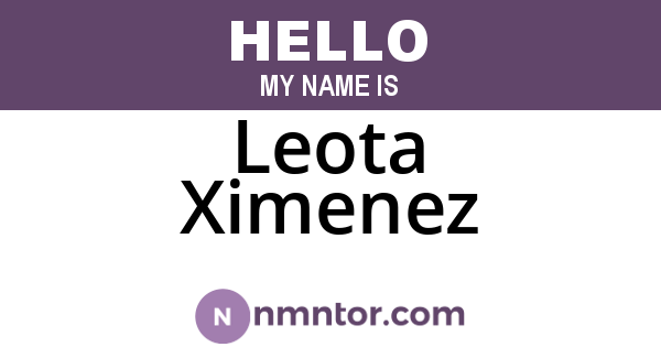 Leota Ximenez