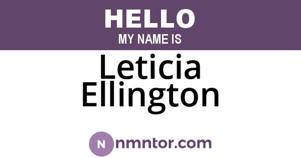 Leticia Ellington