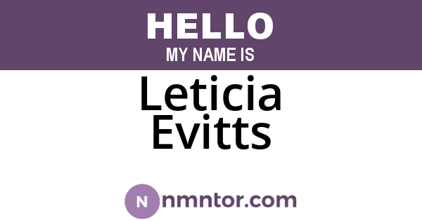 Leticia Evitts
