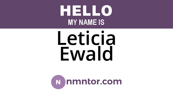 Leticia Ewald