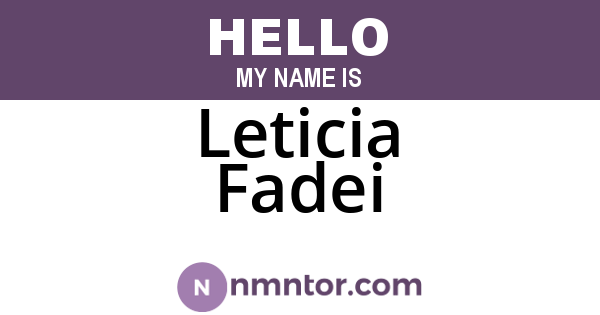 Leticia Fadei