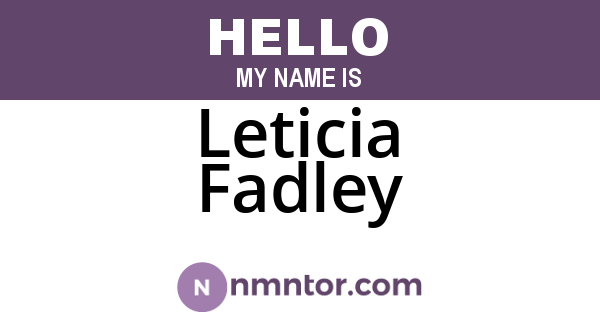 Leticia Fadley