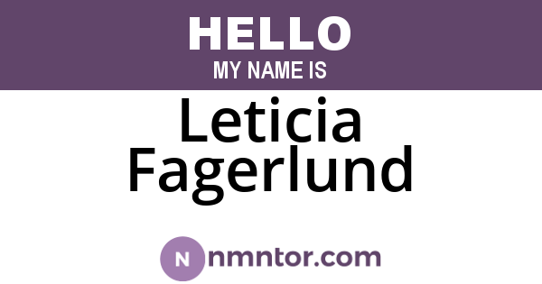 Leticia Fagerlund