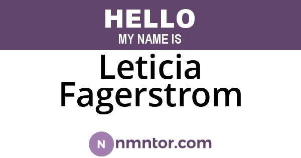 Leticia Fagerstrom