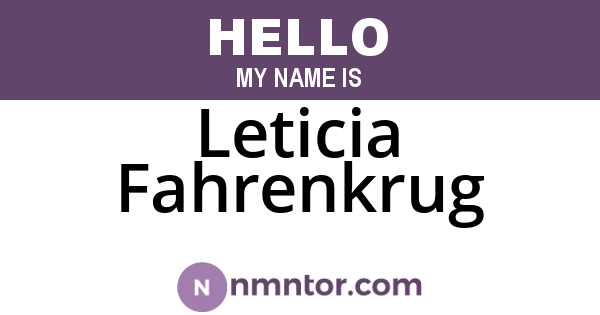 Leticia Fahrenkrug