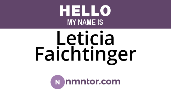 Leticia Faichtinger