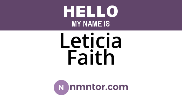 Leticia Faith