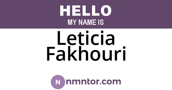 Leticia Fakhouri