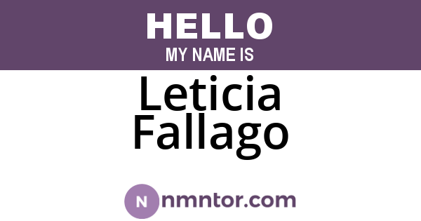 Leticia Fallago