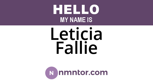 Leticia Fallie