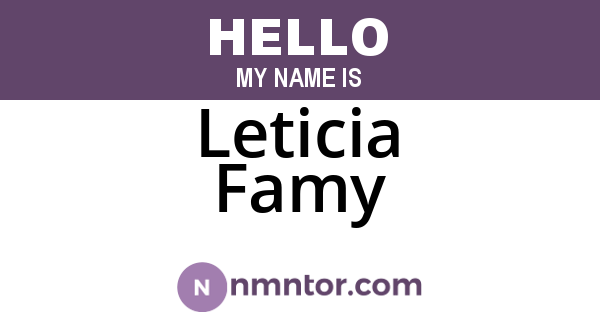 Leticia Famy