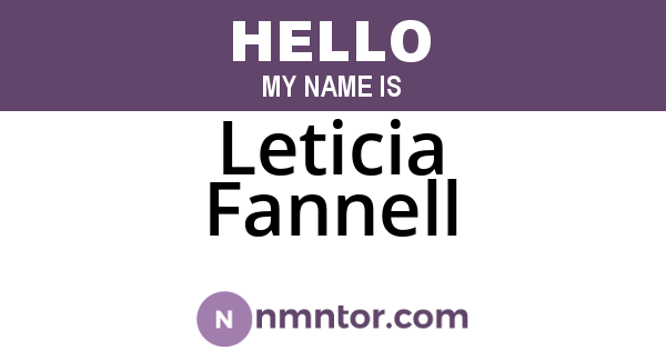 Leticia Fannell