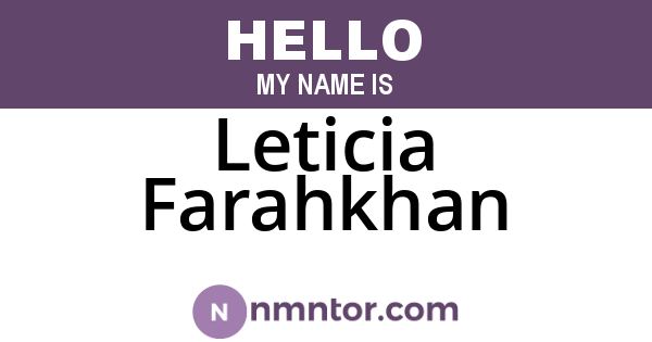 Leticia Farahkhan
