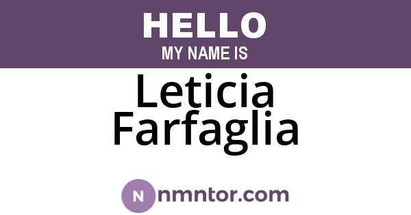 Leticia Farfaglia
