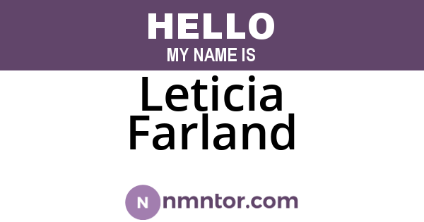 Leticia Farland