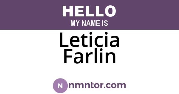 Leticia Farlin