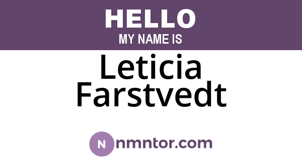 Leticia Farstvedt