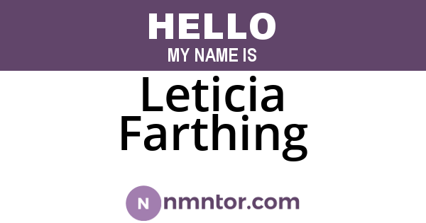 Leticia Farthing