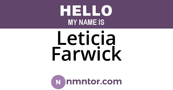 Leticia Farwick
