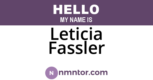 Leticia Fassler