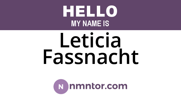 Leticia Fassnacht
