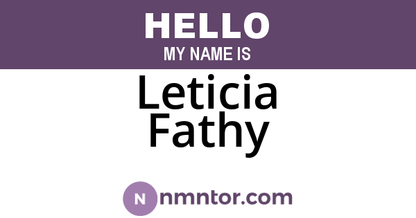 Leticia Fathy