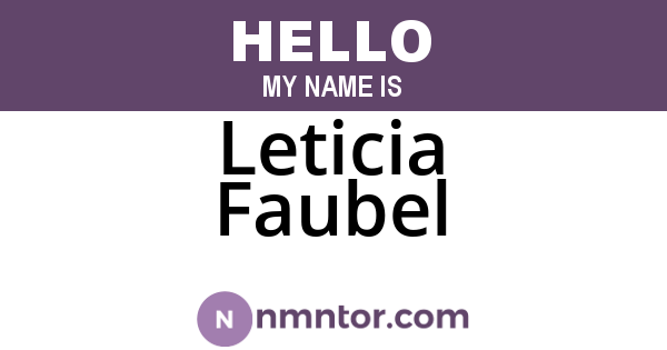 Leticia Faubel