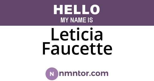 Leticia Faucette