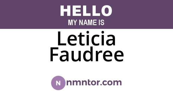 Leticia Faudree
