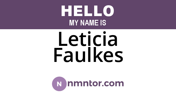 Leticia Faulkes