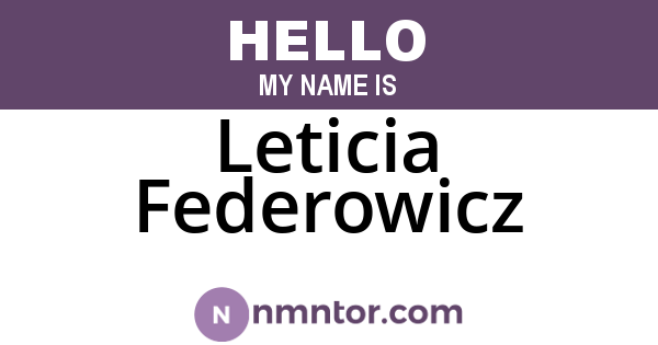Leticia Federowicz