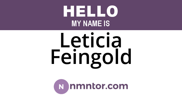 Leticia Feingold