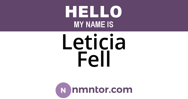 Leticia Fell
