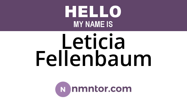 Leticia Fellenbaum