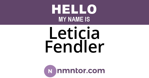 Leticia Fendler