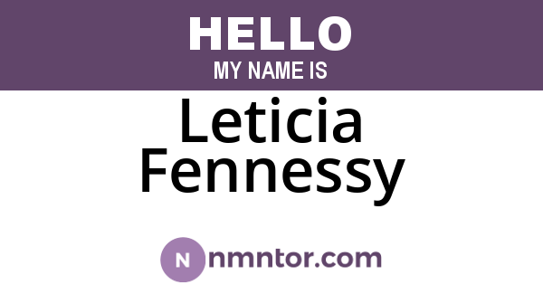 Leticia Fennessy