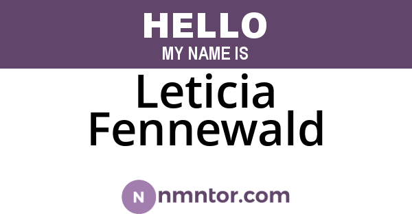 Leticia Fennewald