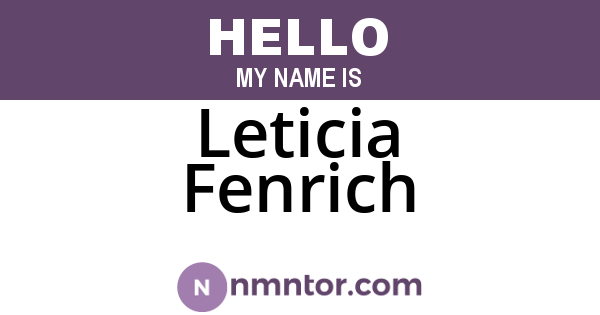 Leticia Fenrich