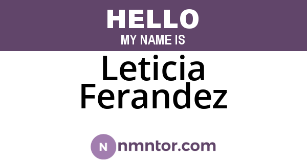 Leticia Ferandez
